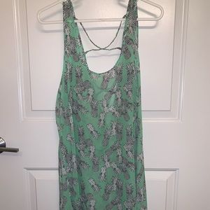 Mint/Teal Pineapple bathing suit coverup